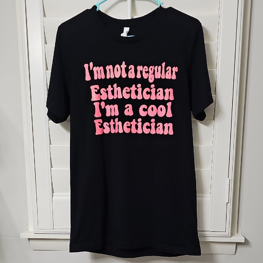 Bella Canvas Black Tee with Pink Text